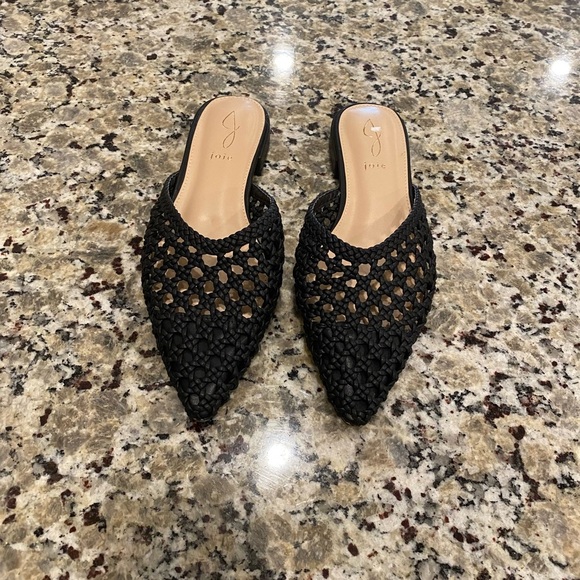Joie Behold black woven leather slip-on mules - Picture 2 of 10